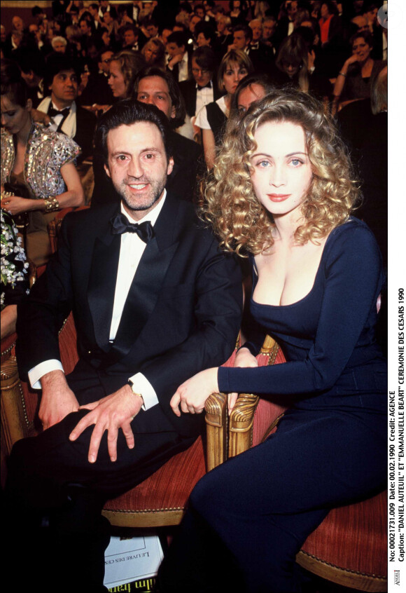 Daniel Auteuil et Emmanuelle Béart - Cérémonie des César 1990.