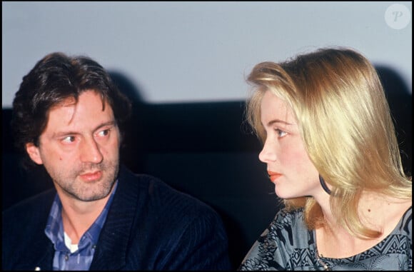 Daniel Auteuil et Emmanuelle Béart - Soirée des nominations aux César en 1988.