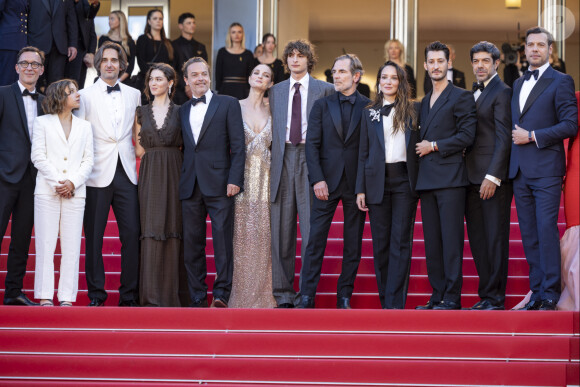 Alexandre de La Patellière, Marie Narbonne, Dimitri Rassam, Anamaria Vartolomei, Patrick Mille, Adèle Simphal, Vassili Schneider, Matthieu Delaporte, Anaïs Demoustier (enceinte), Pierre Niney, Pierfrancesco Favino, Laurent Lafitte - Montée des marches du film " Le comte de Monte-Cristo " lors du 77ème Festival International du Film de Cannes, au Palais des Festivals à Cannes. Le 22 mai 2024 © Olivier Borde / Bestimage 