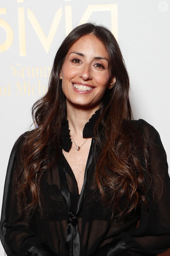 Exclusif - Hiba Tawaji (femme de Ibrahim Maalouf) - Photocall du concert "Toma: Trumpets of Michel Ange" de I. Maalouf au Grand Rex à Paris, France, le 17 avril 2024. © Christophe Clovis / Jack Tribeca / Bestimage