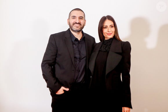 Ibrahim Maalouf et sa femme Hiba Tawaji au photocall du défilé Stéphane Rolland Haute Couture Printemps/Été 2024 dans le cadre de la Fashion Week de Paris (PFW) à la Salle Pleyel, à Paris, France, le 23 janvier 2024. © Christophe Clovis/Bestimage