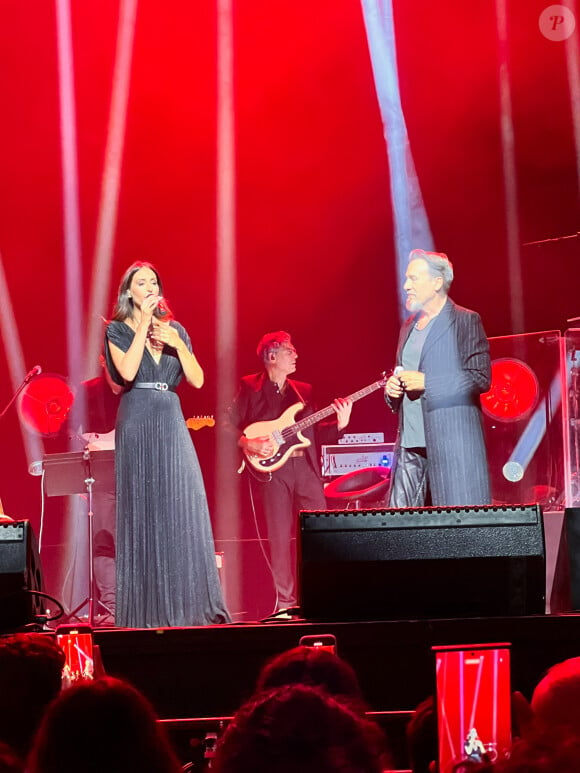 Hiba Tawaji et Florent Pagny - Concert unique de Hiba Tawaji (la femme de I.Maalouf) à l'Olympia à Paris le 29 mai 2024.