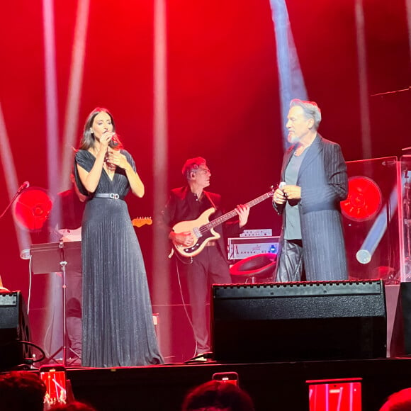 Hiba Tawaji et Florent Pagny - Concert unique de Hiba Tawaji (la femme de I.Maalouf) à l'Olympia à Paris le 29 mai 2024.