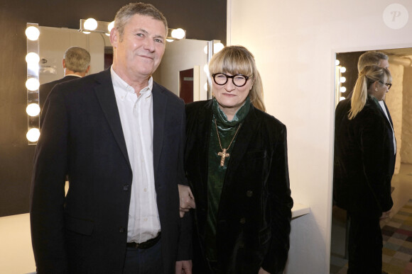 Exclusif - Portrait de Christine Bravo avec son mari Stéphane Bachot à Paris, le 16 janvier 2023. © Cédric Perrin/Bestimage