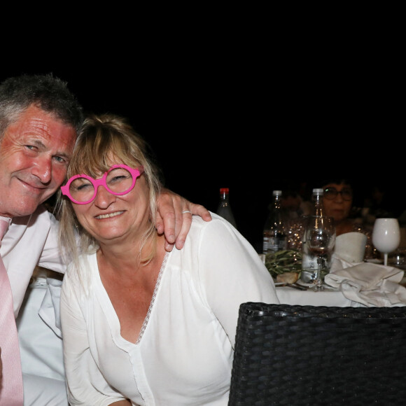 Exclusif - Soirée du mariage de Christine Bravo et Stéphane Bachot sur la plage du restaurant Marinella à l'Ile Rousse en Corse le 11 Juin 2022 © Dominique Jacovides / Bestimage