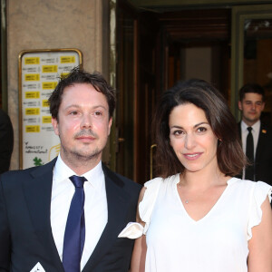 Davy Sardou et Noémie Elbaz lors du 23ème Gala "Musique contre l'oubli" au profit d'Amesty International au thêatre des Champs-Elysées. Paris, le 14 juin 2017. © Denis Guignebourg/Bestimage