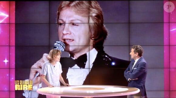 Un condensé de nostalgie qui va faire du bien au moral !
Première émission "Les Grands du Rire" présentée par Bernard Montiel et Isabelle Morizet et diffusée le 1er juin sur C8 avec comme invitée Anne Roumanoff.