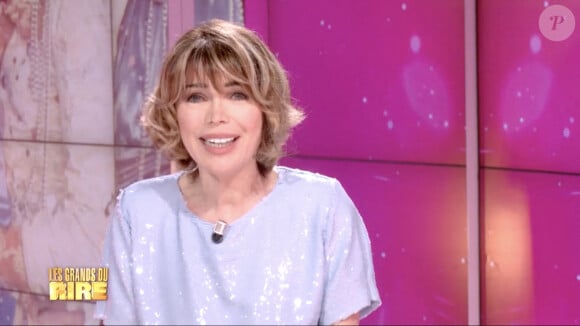 Première émission "Les Grands du Rire" présentée par Bernard Montiel et Isabelle Morizet et diffusée le 1er juin sur C8 avec comme invitée Anne Roumanoff.