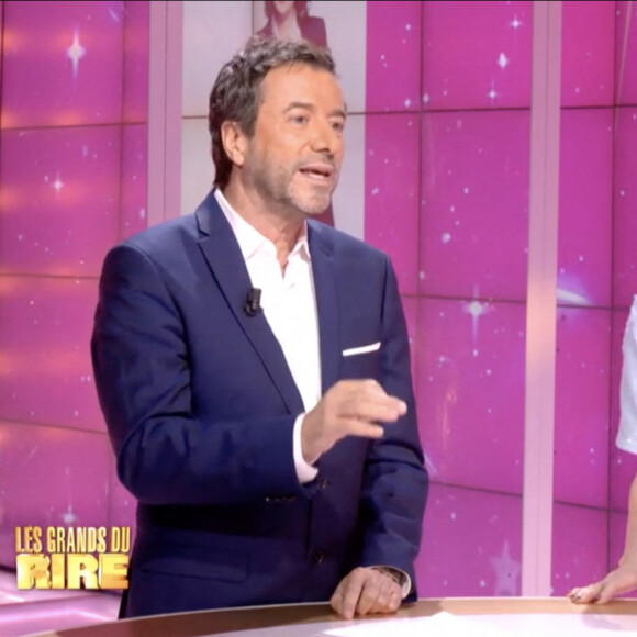 Première émission "Les Grands du Rire" présentée par Bernard Montiel et Isabelle Morizet et diffusée le 1er juin sur C8 avec comme invitée Anne Roumanoff.