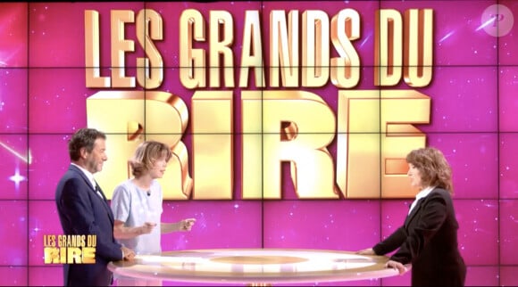 Première émission "Les Grands du Rire" présentée par Bernard Montiel et Isabelle Morizet et diffusée le 1er juin sur C8 avec comme invitée Anne Roumanoff.