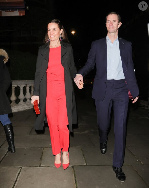 Pippa Middleton et son mari James Matthews - Arrivées au spectacle "Luzia" du cirque du Soleil au royal Albert Hall à Londres le 13 janvier 2022 