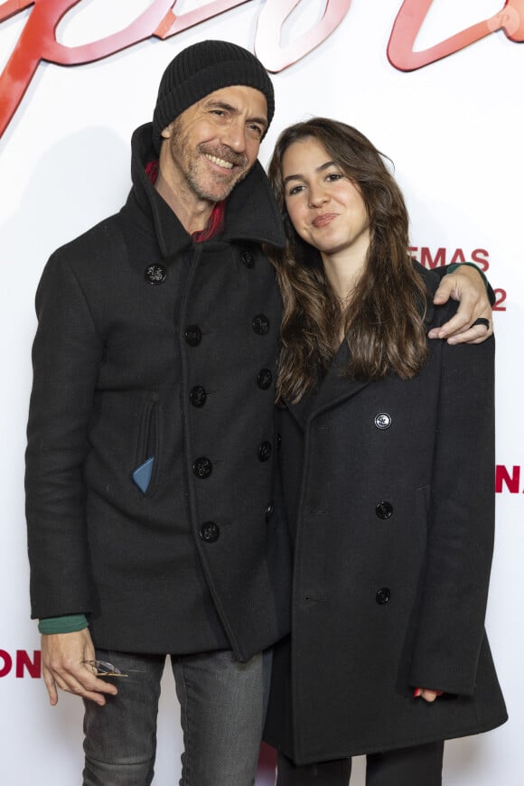 Calogero avec sa fille Nina - Avant-première mondiale du film "Napoléon" à la Salle Pleyel à Paris le 14 novembre 2023. © Olivier Borde / Bestimage 