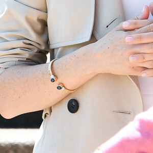 Mais le tabloïd a listé les créations les plus précieuses de la collection.
Meghan Markle et son bracelet "Juste un clou" de Cartier en 2019. Photo by Doug Peters/EMPICS/ABACAPRESS.COM