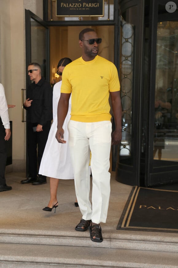 Omar Sy est vu lors de la semaine de la mode de Milan - Menswear Spring/Summer 2024, Milan, le 18 juin 2023. Pedro/Splash News/ABACAPRESS.COM