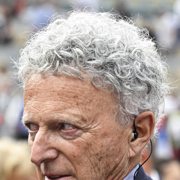 Nelson Monfort lors de la finale de Roland-Garros, tournoi de tennis du Grand Chelem, le 11 juin 2023 au stade Roland-Garros à Paris. Victor Joly/ABACAPRESS.COM