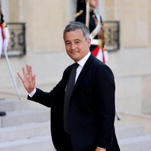 Gérald Darmanin - Dîner d'état en l'honneur du président des Etats-Unis et sa femme au palais de l'Elysée à Paris, à l'occasion de leur visite officielle en France. Le 8 juin 2024 © Jacovides-Moreau / Bestimage 