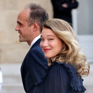 Des actrices comme Léa Seydoux étaient également venues.
Léa Seydoux - Dîner d'état en l'honneur du président des Etats-Unis et sa femme au palais de l'Elysée à Paris, à l'occasion de leur visite officielle en France. Le 8 juin 2024 © Jacovides-Moreau / Bestimage 