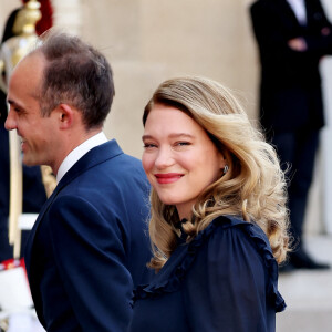 Léa Seydoux - Dîner d'état en l'honneur du président des Etats-Unis et sa femme au palais de l'Elysée à Paris, à l'occasion de leur visite officielle en France. Le 8 juin 2024 © Jacovides-Moreau / Bestimage 