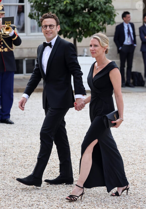 Laurent Macron et sa femme Sabine - Dîner d'état en l'honneur du président des Etats-Unis et sa femme au palais de l'Elysée à Paris, à l'occasion de leur visite officielle en France. Le 8 juin 2024 © Jacovides-Moreau / Bestimage 