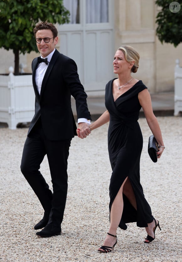 Laurent Macron et sa femme Sabine - Dîner d'état en l'honneur du président des Etats-Unis et sa femme au palais de l'Elysée à Paris, à l'occasion de leur visite officielle en France. Le 8 juin 2024 © Jacovides-Moreau / Bestimage 