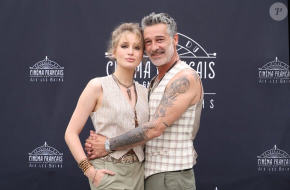 Exclusif - Catherine Davydzenka et son compagnon Stéphane Blancafort - Photocall de la 3ème édition du Festival du Cinéma Français et de la Gastronomie d'Aix-les-Bains. Le 8 juin 2024 © Denis Guignebourg / Bestimage