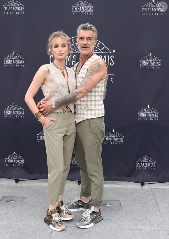 Exclusif - Catherine Davydzenka et son compagnon Stéphane Blancafort - Photocall de la 3ème édition du Festival du Cinéma Français et de la Gastronomie d'Aix-les-Bains. Le 8 juin 2024 © Denis Guignebourg / Bestimage