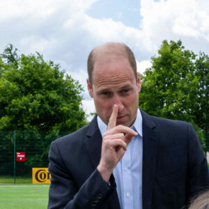 Notamment certains  conseils du prince Louis. 
Prince William - Le prince William est allé à la rencontre de l'équipe britannique de football avant l'Euro le 14 juin prochain, dans leur centre d'entraînement de St George's Park à Burton upon Trent. 10 juin 2024. @ Paul Cooper/Daily Telegraph/PA Wire.