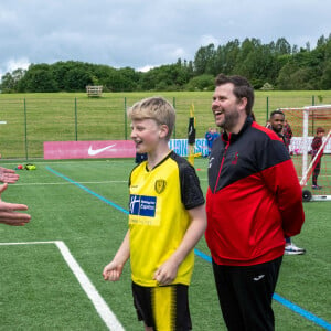 Prince William - Le prince William est allé à la rencontre de l'équipe britannique de football avant l'Euro le 14 juin prochain, dans leur centre d'entraînement de St George's Park à Burton upon Trent. 10 juin 2024. @ Paul Cooper/Daily Telegraph/PA Wire.