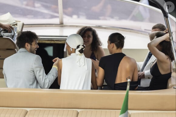 François Civil, Tina Kunakey et Adèle Exarchopoulos - Arrivées au défilé de mode Jacquemus Cruise "La Casa" à la Casa Malaparte à Capri, Italie, le 10 juin 2024. © Borde-Da Silva/Bestimage 