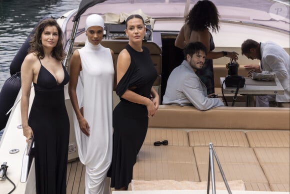 Laetitia Casta, Tina Kunakey, Adèle Exarchopoulos et François Civil - Arrivées au défilé de mode Jacquemus Cruise "La Casa" à la Casa Malaparte à Capri, Italie, le 10 juin 2024. © Borde-Da Silva/Bestimage 