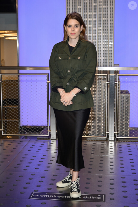 Princesse Beatrice d'York éclaire l'Empire State Building en partenariat avec Outward Bound pour lever des fonds pour l'éducation. @ Lev Radin/Pacific Press