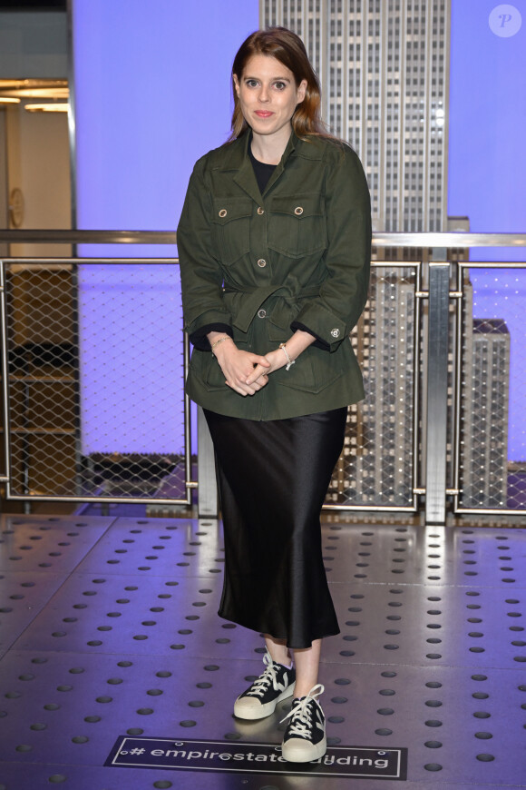 Princesse Beatrice d'York éclaire l'Empire State Building en partenariat avec Outward Bound pour lever des fonds pour l'éducation. @ Lev Radin/Pacific Press