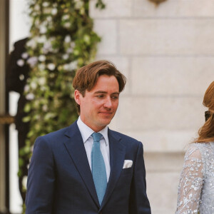 La princesse Beatrice d'York et son mari Edoardo Mapelli Mozzi - Les familles royales au mariage du prince Hussein de Jordanie et de Rajwa al Saif, au palais Zahran à Amman (Jordanie), le 1er juin 2023. 