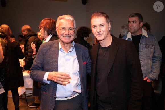 Exclusif - Jean-Marie Périer et Etienne Daho au théâtre du Rond Point pour une représentation de son spectacle "Flashback" à Paris le 28 janvier 2019. © Frédéric Maligne / Bestimage