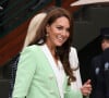 Catherine (Kate) Middleton, princesse de Galles dans les tribunes lors du tournoi de Wimbledon 2023 au All England Lawn Tennis and Croquet Club de Londres, Royaume Uni, le 4 juillet 2023.