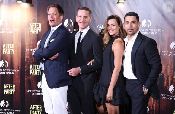 Michael Weatherly, Brian Dietzen, Cote de Pablo et Wilmer Valderramaau photocall de l'after-party de la cérémonie d'ouverture du 63ème Festival de Télévision de Monte-Carlo à Monaco, le 14 juin 2024. © Denis Guignebourg/BestImage  Photocall of the after-party of the opening ceremony of the 63rd Monte-Carlo Television Festival in Monaco, June 14, 2024. 