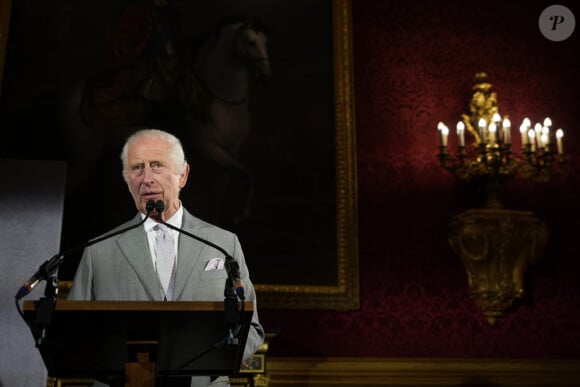 Le roi Charles III d'Angleterre à la cérémonie inaugurale de remise des prix de la King's Foundation au palais St James le 11 juin 2024. 