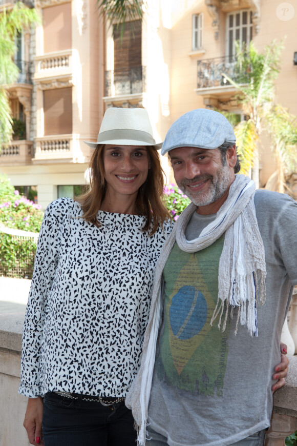 Avy Marciano et sa femme Diane Robert - 3ème festival "Les Heros de la Tele" à Beausoleil le 11 octobre 2014.