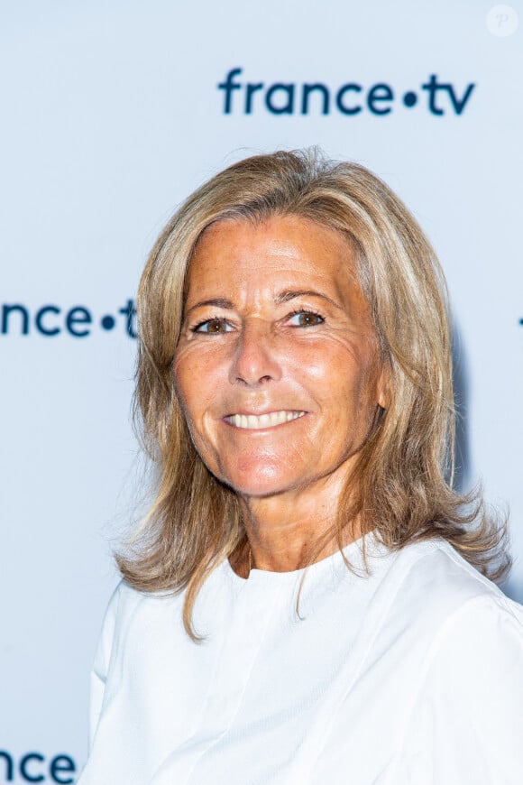 Claire Chazal lors du photocall dans le cadre de la conférence de presse de France Télévisions au Pavillon Gabriel à Paris, France, le 24 août 2021. © Pierre Perusseau/Bestimage  Celebs during the photocall as part of France Television's press conference at Pavillon Gabriel in Paris, France, on August 24, 2021. 