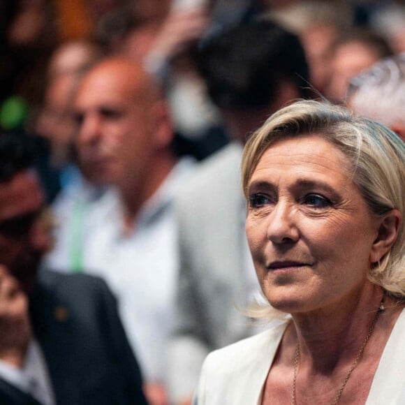 Marine Le Pen lors du rassemblement "Europa Viva" à Madrid le 19 mai 2024.