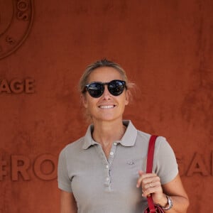 Anne-Sophie Lapix au village lors des Internationaux de France de tennis de Roland Garros 2023, à Paris, France, le 4 juin 2023. © Cyril Moreau/Bestimage 