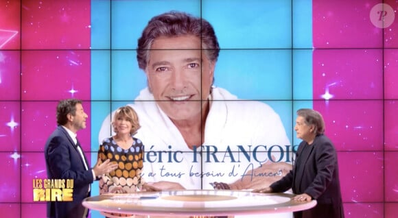 Exclusif - Captures d'écran - Frédéric François lors de l'enregistrement de l'émission "Les grands du rire", présentée par Bernard Montiel et Karen Cheryl, et diffusée le 22 juin sur C8