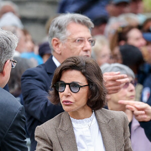 Rachida Dati, ministre de la Culture - Arrivées aux obsèques de l'auteure-compositrice-interprète et actrice française Françoise Hardy au cimetière du Père-Lachaise à Paris, France, le 20 juin 2024. © Jacovides-Moreau/Bestimage 