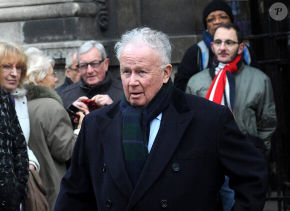 Philippe Bouvard assiste à la cérémonie d'enterrement de Jacques Chancel à l'église Saint-Germain-des-Prés à Paris, le 6 janvier 2015. Alain Apaydin/ABACAPRESS.COM