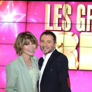 Exclusif - Isabelle Morizet (Karen Cheryl), Bernard Montiel - Enregistrement de l'émission "Les Grands du Rire", présentée par B.Montiel et K.Cheryl (I.Morizet), et diffusée le 29 juin sur C8. Le 18 décembre 2023 © Cédric Perrin / Bestimage