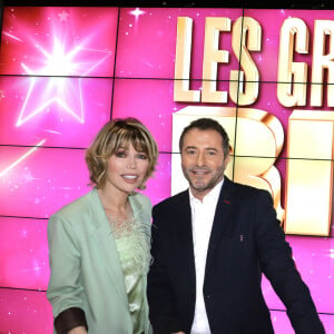 Exclusif - Isabelle Morizet (Karen Cheryl), Bernard Montiel - Enregistrement de l'émission "Les Grands du Rire", présentée par B.Montiel et K.Cheryl (I.Morizet), et diffusée le 29 juin sur C8. Le 18 décembre 2023 © Cédric Perrin / Bestimage