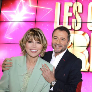 Exclusif - Isabelle Morizet (Karen Cheryl), Bernard Montiel - Enregistrement de l'émission "Les Grands du Rire", présentée par B.Montiel et K.Cheryl (I.Morizet), et diffusée le 29 juin sur C8. Le 18 décembre 2023 © Cédric Perrin / Bestimage