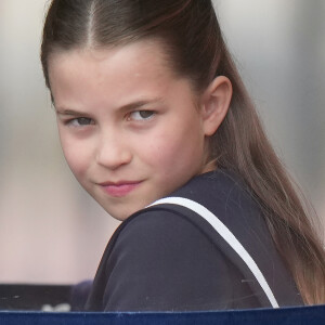 Elle était "adorable" selon lui. 
La princesse Charlotte - Les membres de la famille royale britannique au balcon du Palais de Buckingham lors de la parade militaire "Trooping the Colour" à Londres le 15 juin 2024 © Julien Burton / Bestimage 