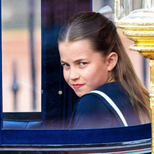La princesse Charlotte de Galles - Les membres de la famille royale britannique lors de la parade Trooping the Color à Londres, Royaume Uni, le 15 juin 2024. © Backgrid USA/Bestimage 
