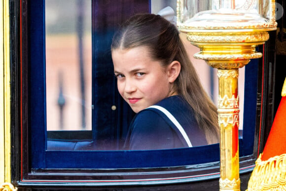 La princesse Charlotte de Galles - Les membres de la famille royale britannique lors de la parade Trooping the Color à Londres, Royaume Uni, le 15 juin 2024. © Backgrid USA/Bestimage 